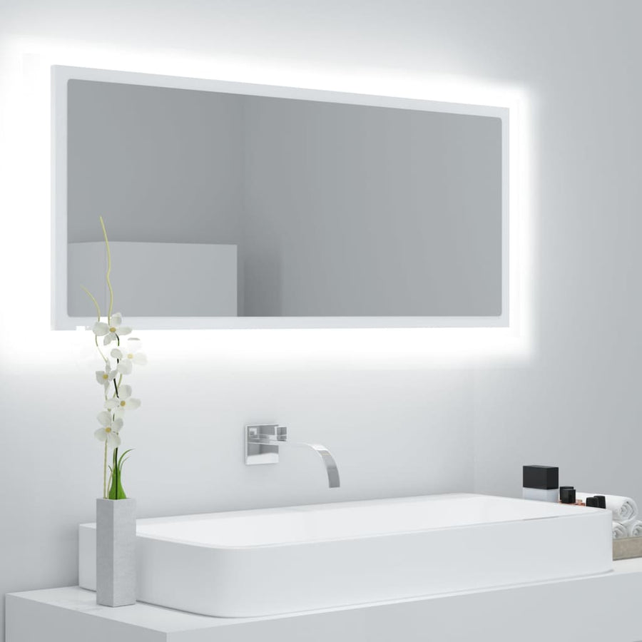 Badkamerspiegel Led 00X8,5X37 Cm Acryl Wit