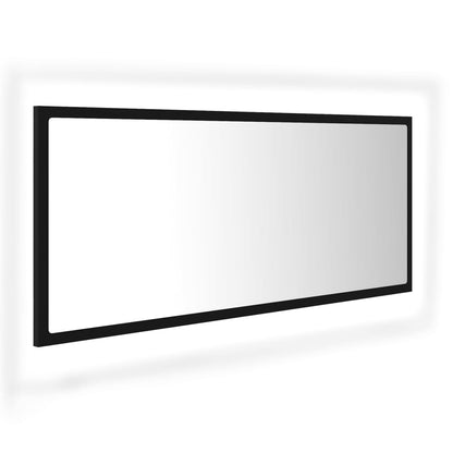 Badkamerspiegel Led 00X8,5X37 Cm Acryl Zwart