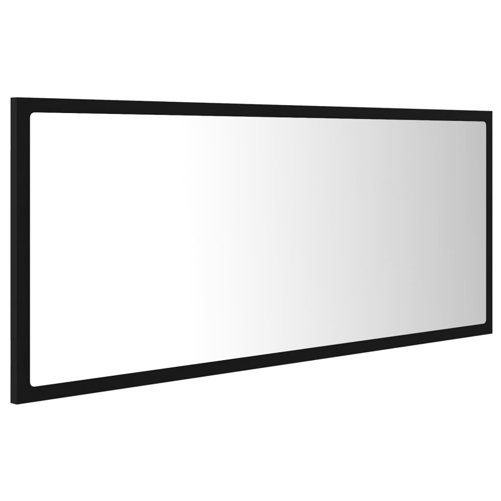 Badkamerspiegel Led 00X8,5X37 Cm Acryl Zwart