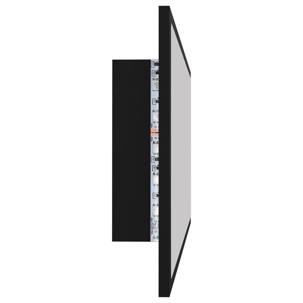 Badkamerspiegel Led 00X8,5X37 Cm Acryl Zwart