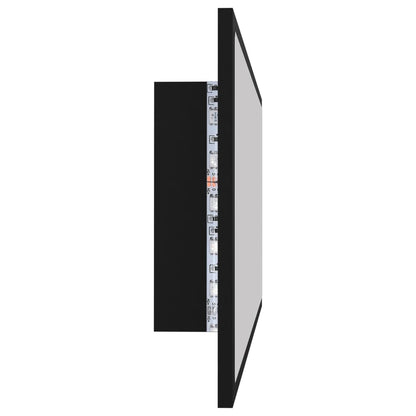 Badkamerspiegel Led 00X8,5X37 Cm Acryl Zwart