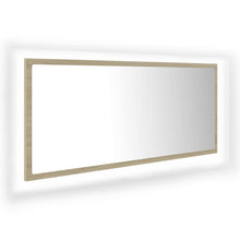 Badkamerspiegel Led 00X8,5X37 Cm Acryl Kleurig Sonoma eiken