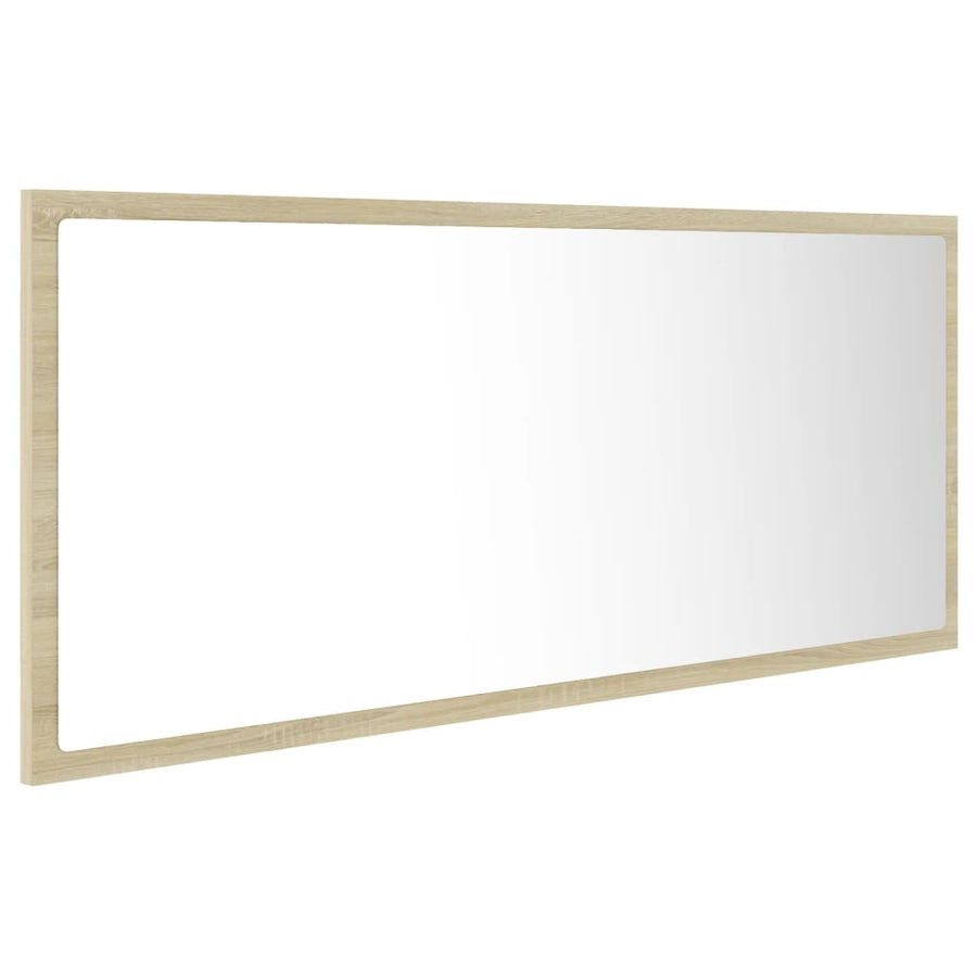 Badkamerspiegel Led 00X8,5X37 Cm Acryl Kleurig Sonoma eiken