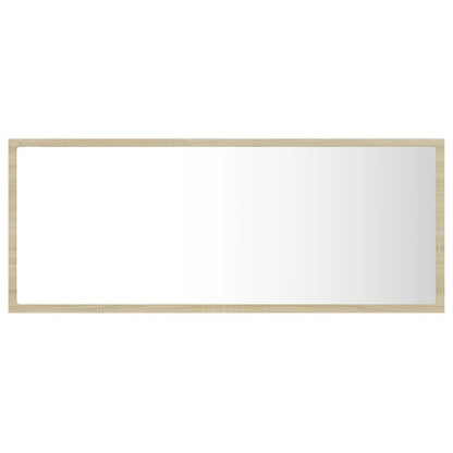 Badkamerspiegel Led 00X8,5X37 Cm Acryl Kleurig Sonoma eiken