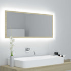 Bathroom Mirror LED 100x8.5x37 cm Acrylic Sonoma Oak-colored