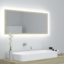 Badkamerspiegel Led 00X8,5X37 Cm Acryl Kleurig Sonoma eiken