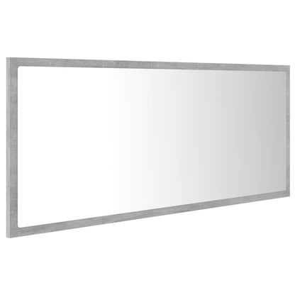 Badkamerspiegel LED 100x8,5x37 cm acryl betongrijs Betongrijs