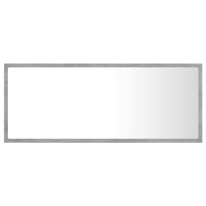 Badkamerspiegel LED 100x8,5x37 cm acryl betongrijs Betongrijs