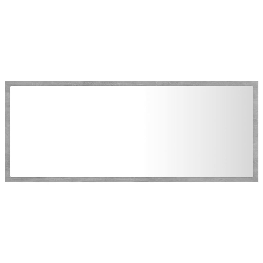 Badkamerspiegel LED 100x8,5x37 cm acryl betongrijs Betongrijs