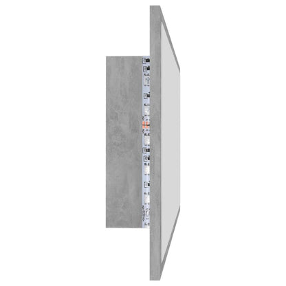 Badkamerspiegel LED 100x8,5x37 cm acryl betongrijs Betongrijs