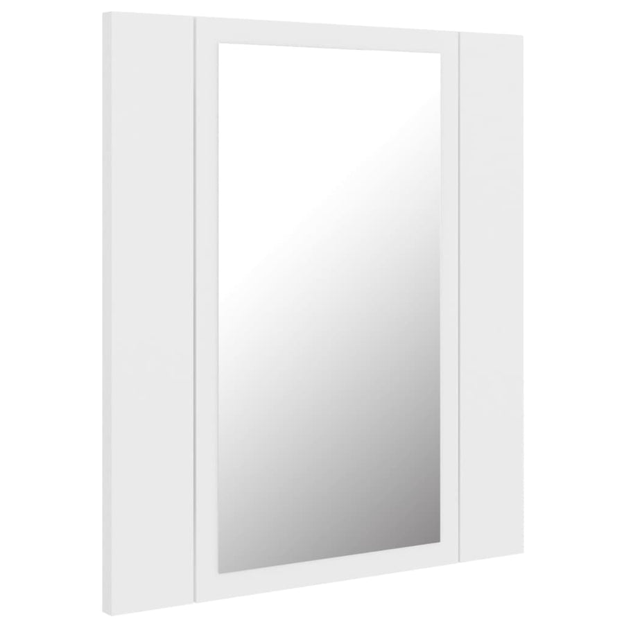 Badkamerkast Met Spiegel En Led 40X2X45 Cm Acryl Wit