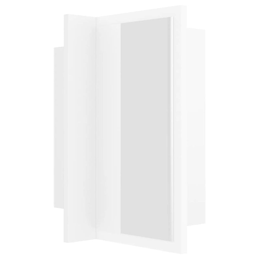 Badkamerkast Met Spiegel En Led 40X2X45 Cm Acryl Wit
