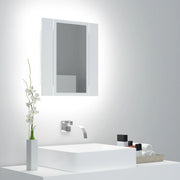 Badkamerkast 40x12x45 cm acryl wit met spiegel en LED