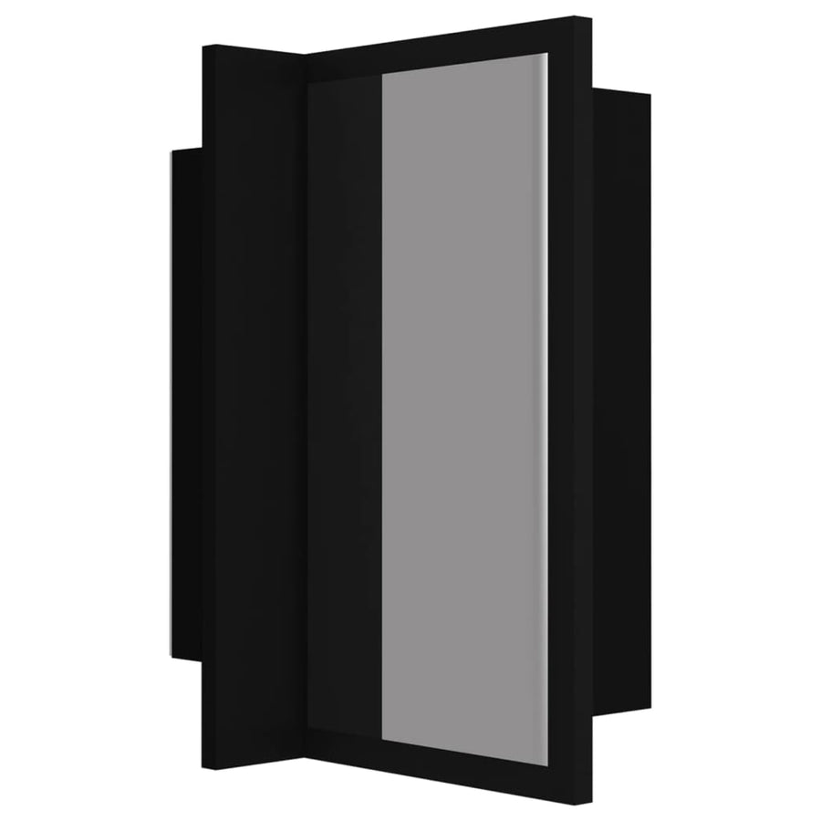 Badkamerkast Met Spiegel En Led 40X2X45 Cm Acryl Zwart
