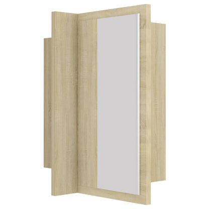 Badkamerkast Met Spiegel Led 40X2X45 Acryl Kleurig Sonoma eiken
