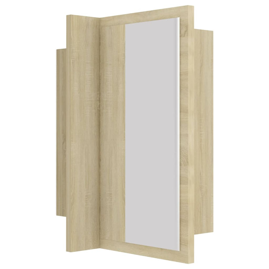 Badkamerkast Met Spiegel Led 40X2X45 Acryl Kleurig Sonoma eiken