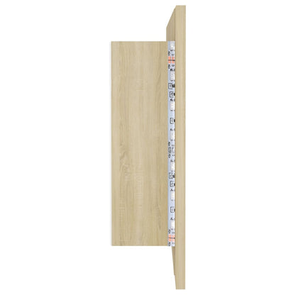 Badkamerkast Met Spiegel Led Acryl Kleurig Sonoma eiken