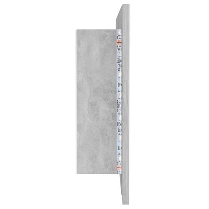 Badkamerkast Met Spiegel En Led 00X2X45 Cm Acryl Betongrijs