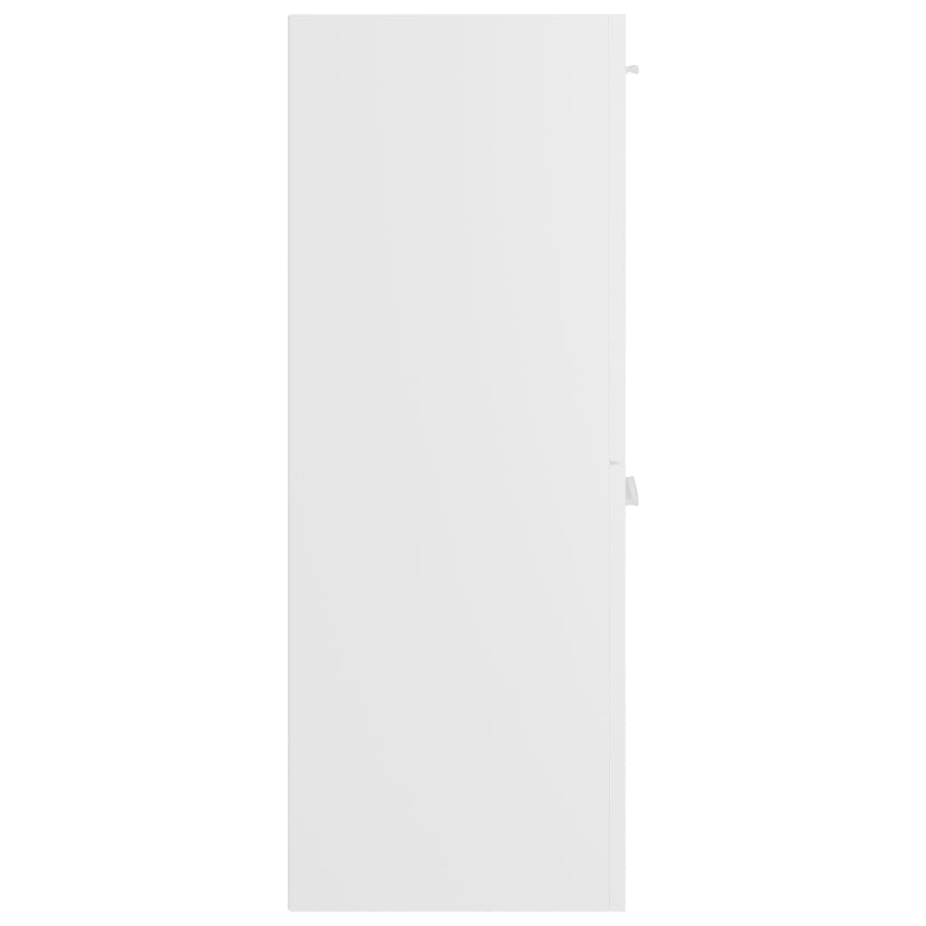 Badkamerkast 30X30X80 Cm Bewerkt Hout Wit