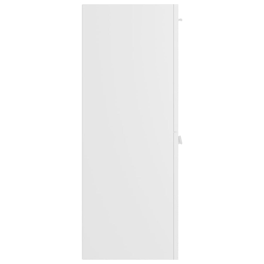 Badkamerkast 30X30X80 Cm Bewerkt Hout Wit