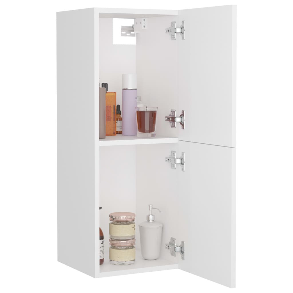 Badkamerkast 30X30X80 Cm Bewerkt Hout Wit