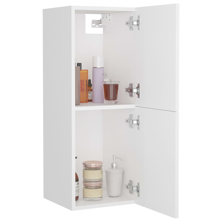 Badkamerkast 30X30X80 Cm Bewerkt Hout Wit