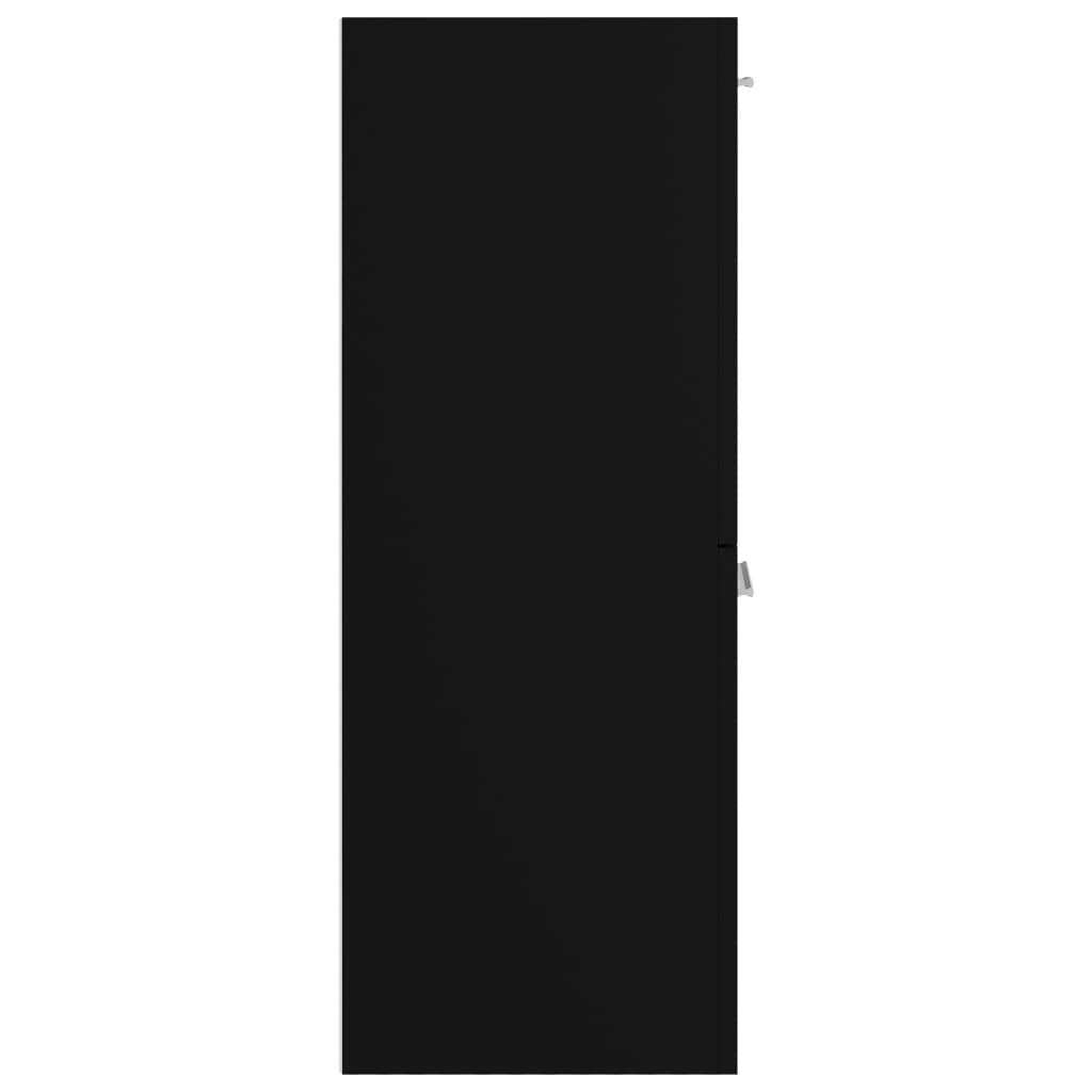 Badkamerkast 30X30X80 Cm Spaanplaat Zwart