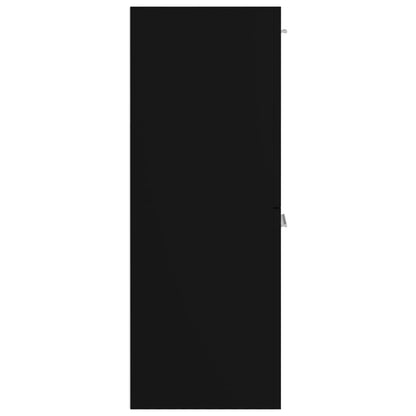 Badkamerkast 30X30X80 Cm Spaanplaat Zwart