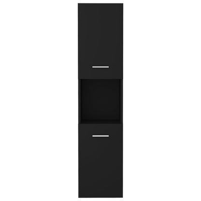 Badkamerkast 30X30X30 Cm Bewerkt Hout Zwart