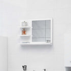 Bathroom mirror 60x10.5x45 cm engineered wood white