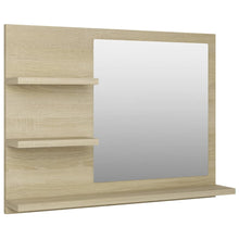 Badkamerspiegel 60X0,5X45 Cm Spaanplaat Kleurig Sonoma eiken
