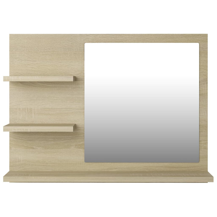 Badkamerspiegel 60X0,5X45 Cm Spaanplaat Kleurig Sonoma eiken