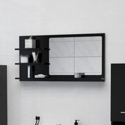 Badkamerspiegel 90x10,5x45 cm zwart bewerkt hout