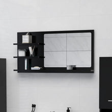 Badkamerspiegel 90X0,5X45 Cm Spaanplaat Zwart
