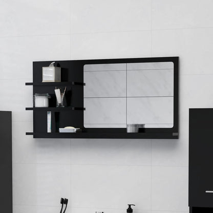 Badkamerspiegel 90X0,5X45 Cm Spaanplaat Zwart