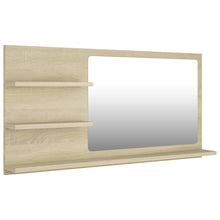 Badkamerspiegel 90X0,5X45 Cm Spaanplaat Kleurig Sonoma eiken
