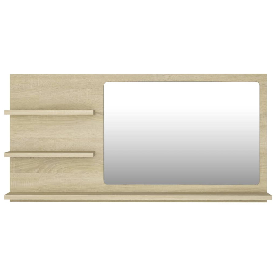 Badkamerspiegel 90X0,5X45 Cm Spaanplaat Kleurig Sonoma eiken