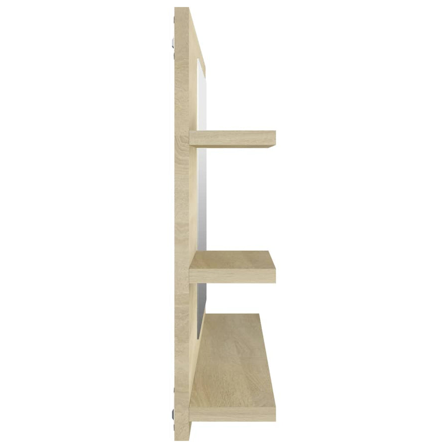 Badkamerspiegel 90X0,5X45 Cm Spaanplaat Kleurig Sonoma eiken