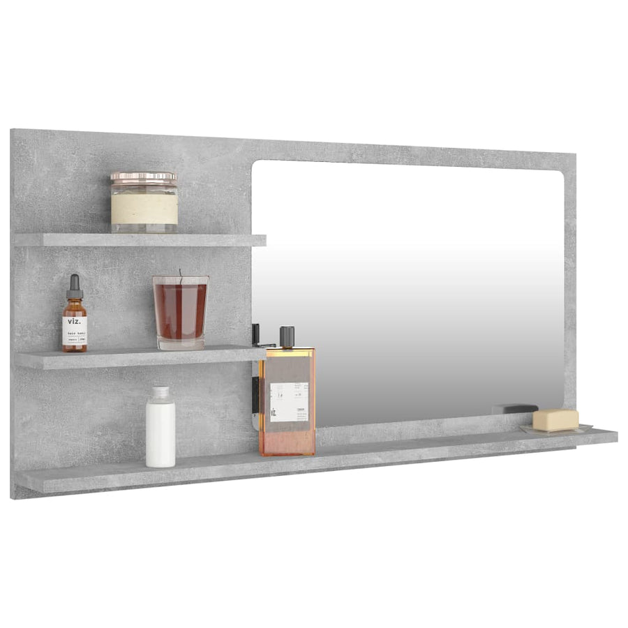 Badkamerspiegel 90X0,5X45 Cm Spaanplaat Betongrijs