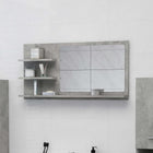 Bathroom mirror 90x10.5x45 cm treated concrete gray wood