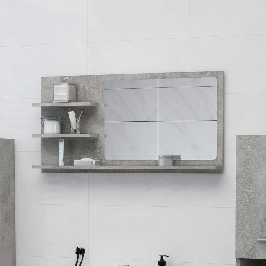 Badkamerspiegel 90X0,5X45 Cm Spaanplaat Betongrijs
