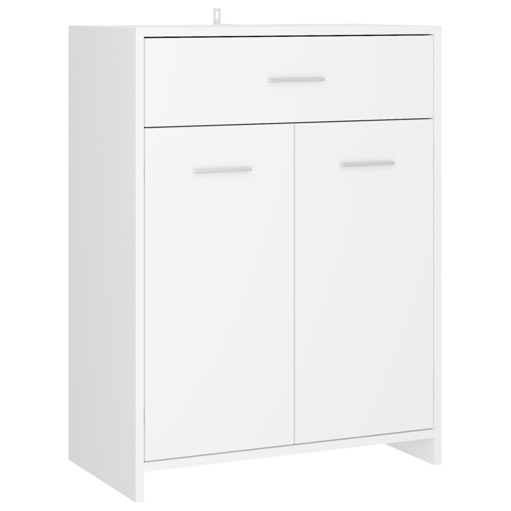 Badkamerkast 60X33X80 Cm Bewerkt Hout Wit