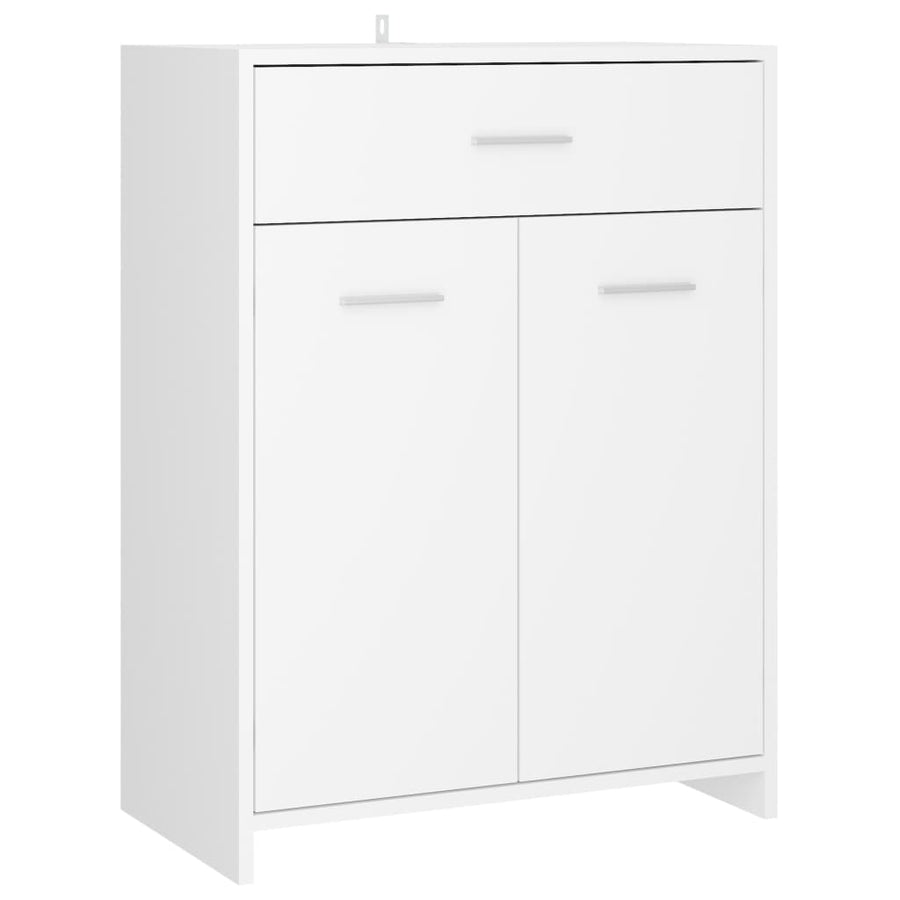 Badkamerkast 60X33X80 Cm Bewerkt Hout Wit