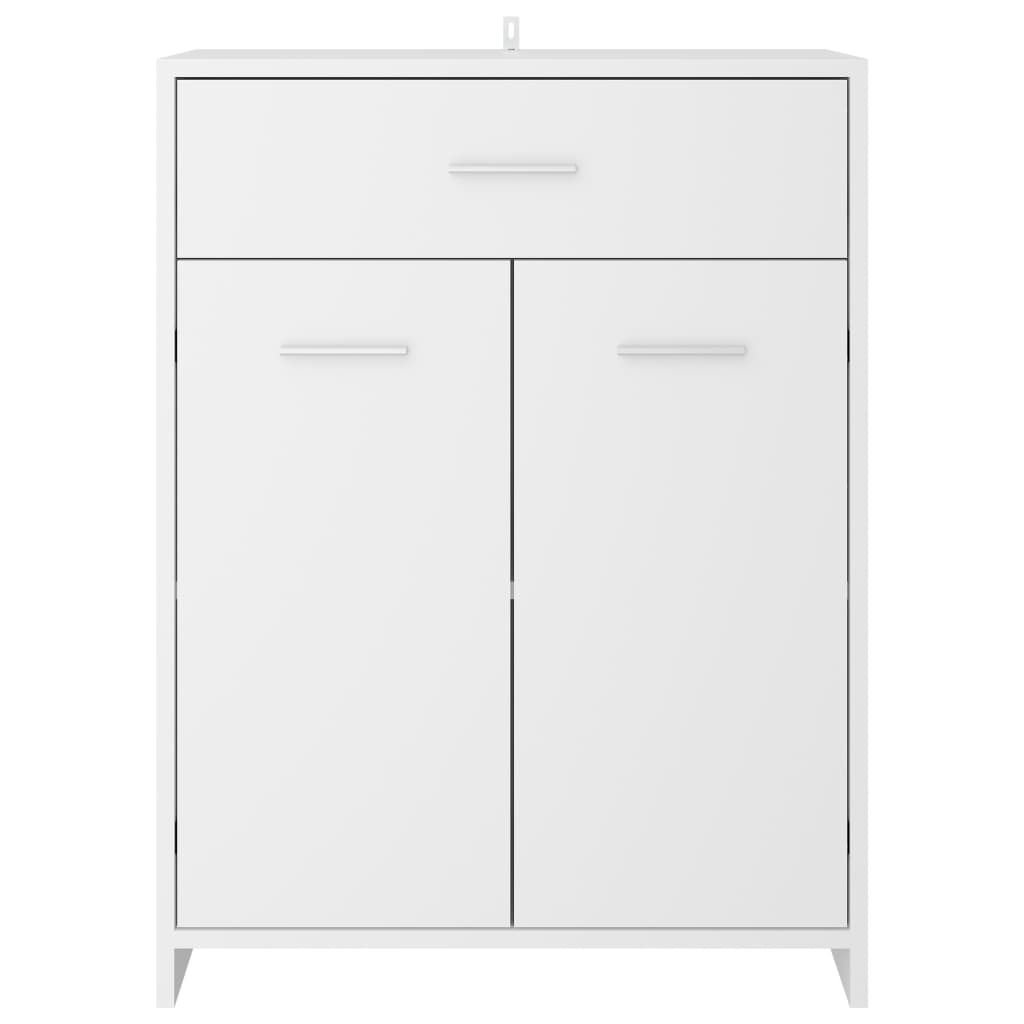 Badkamerkast 60X33X80 Cm Bewerkt Hout Wit