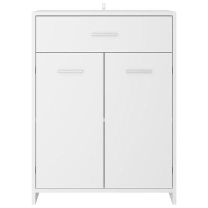 Badkamerkast 60X33X80 Cm Bewerkt Hout Wit