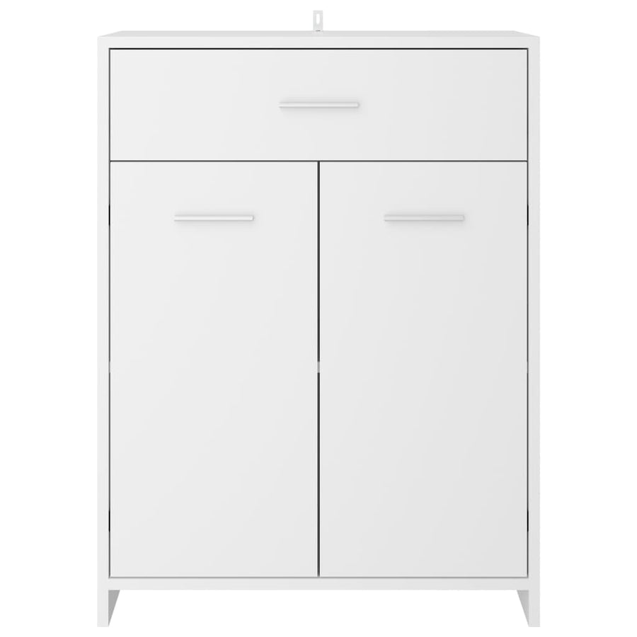 Badkamerkast 60X33X80 Cm Bewerkt Hout Wit