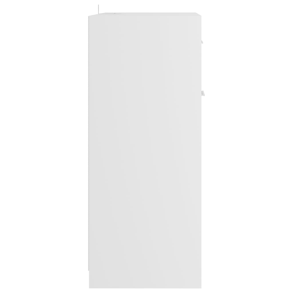 Badkamerkast 60X33X80 Cm Bewerkt Hout Wit