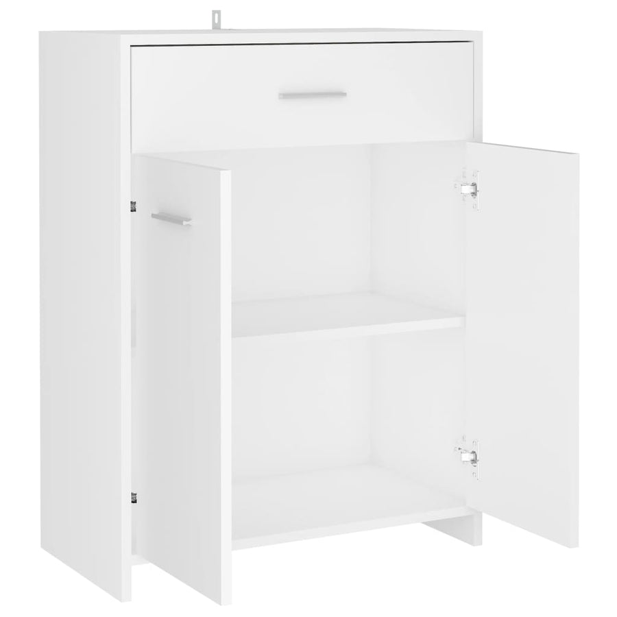Badkamerkast 60X33X80 Cm Bewerkt Hout Wit