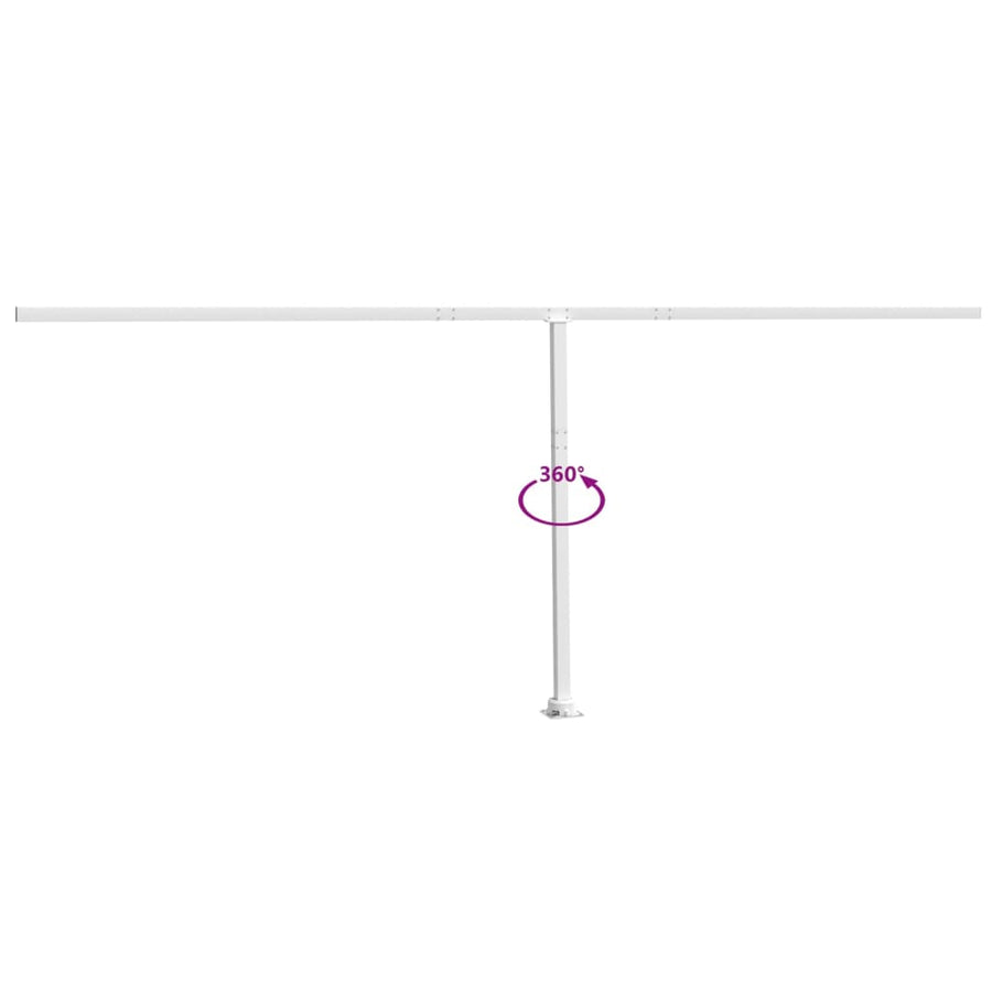Luifelpaalset 600x245 cm ijzer wit