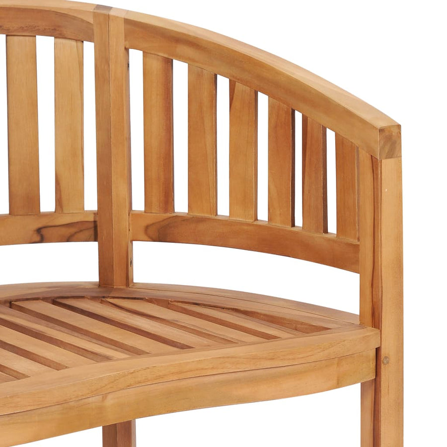 4-Delige Loungeset Banaanvormig Massief Teakhout 1